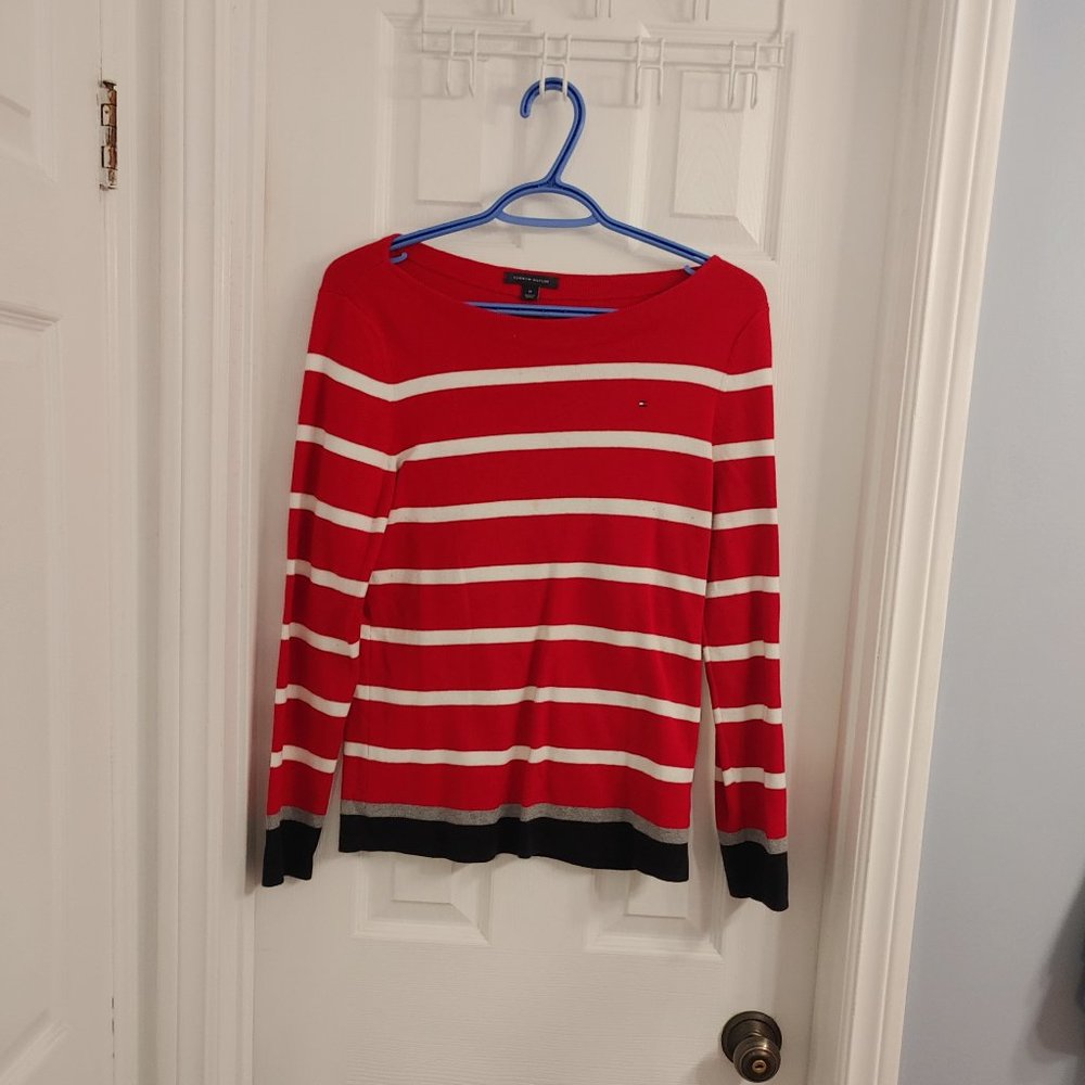 White & Red Sweater